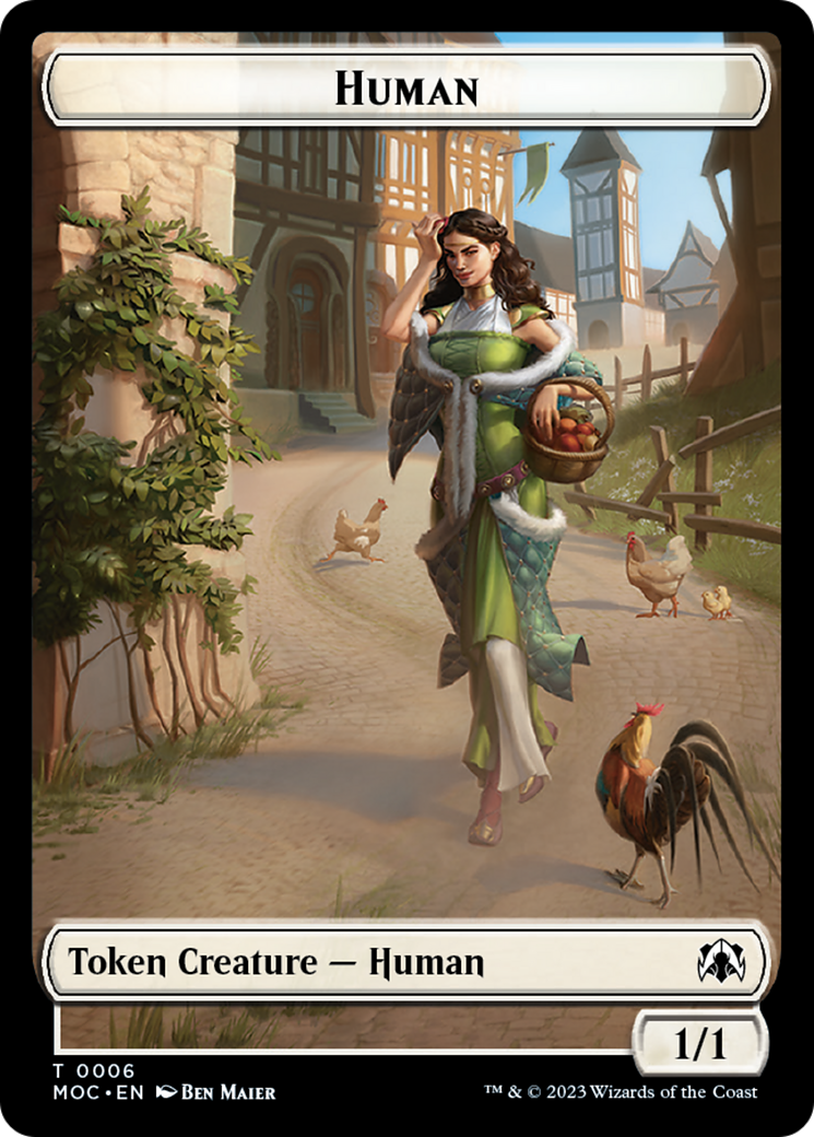 Zombie Knight // Human (6) Double-Sided Token [March of the Machine Commander Tokens] - The Mythic Store | 24h Order Processing