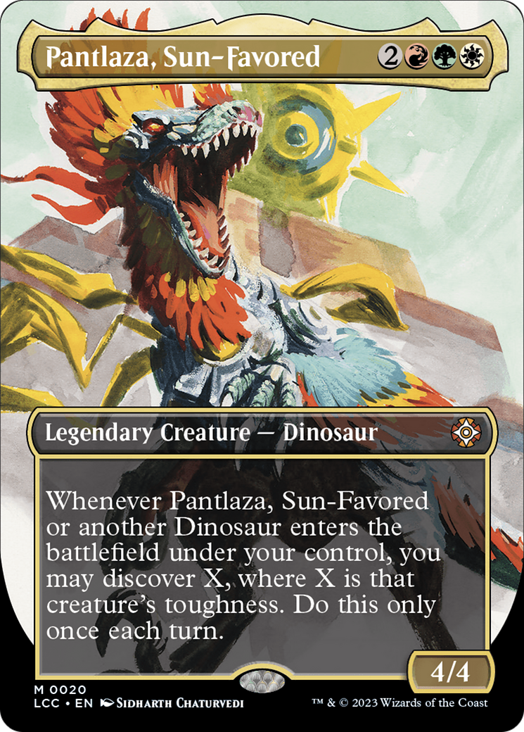 Pantlaza, Sun-Favored (Borderless) [The Lost Caverns of Ixalan Commander] - The Mythic Store | 24h Order Processing