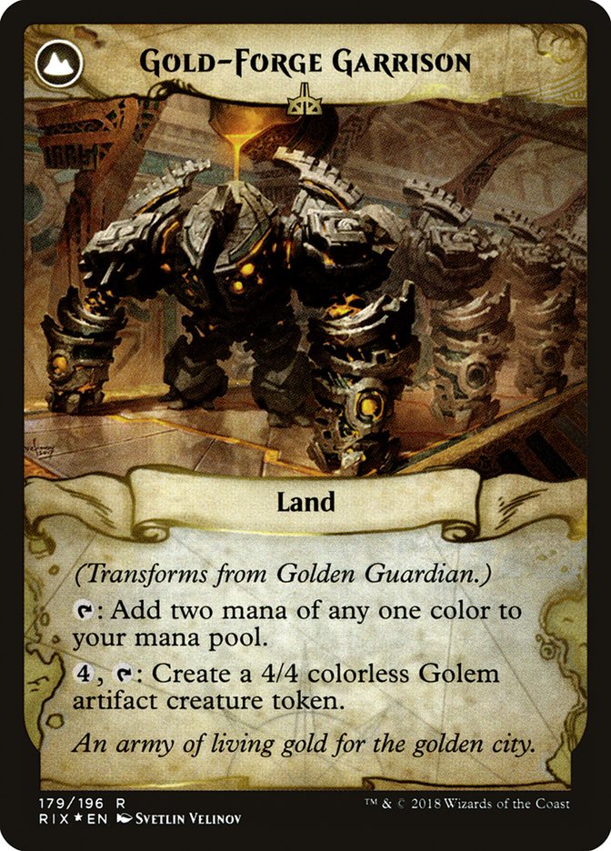 Golden Guardian // Gold-Forge Garrison [Rivals of Ixalan Prerelease Promos] - The Mythic Store | 24h Order Processing