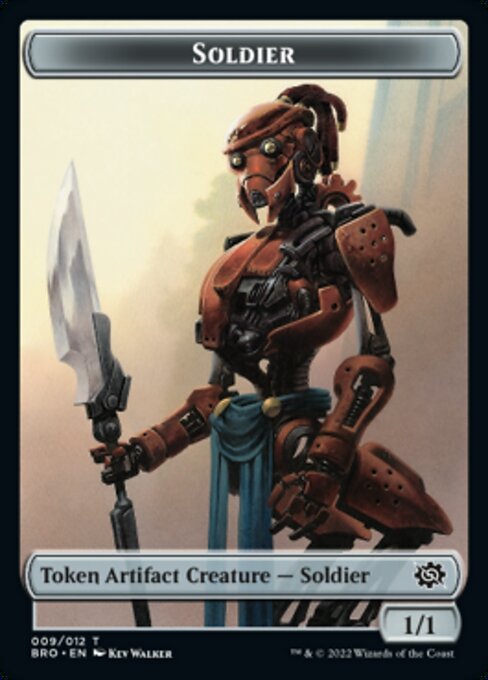 Powerstone // Soldier (009) Double-Sided Token [The Brothers' War Tokens] - The Mythic Store | 24h Order Processing