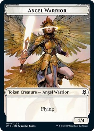 Angel Warrior // Shark Double-Sided Token [Challenger Decks 2021 Tokens] - The Mythic Store | 24h Order Processing