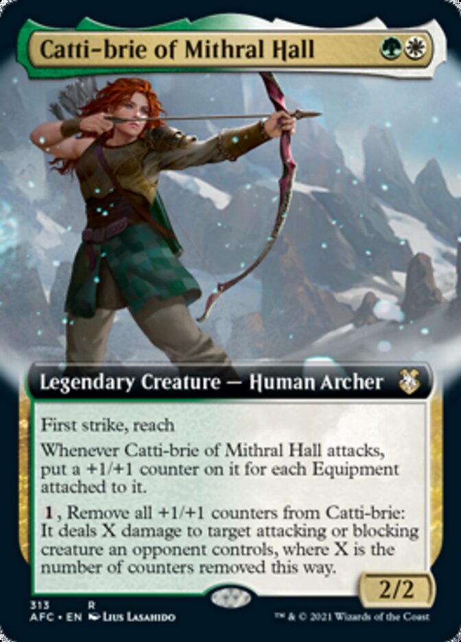 Catti-brie of Mithral Hall (Extended Art) [Dungeons & Dragons: Adventures in the Forgotten Realms Commander] - The Mythic Store | 24h Order Processing