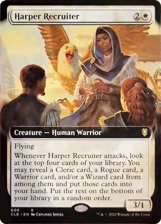 Harper Recruiter (Extended Art) [Commander Legends: Battle for Baldur's Gate] - The Mythic Store | 24h Order Processing