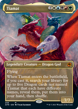 Tiamat (Borderless Alternate Art) [Dungeons & Dragons: Adventures in the Forgotten Realms] - The Mythic Store | 24h Order Processing