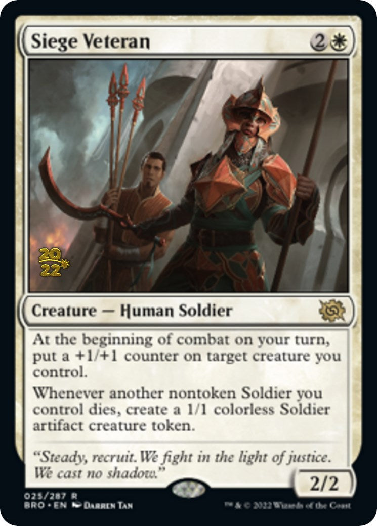 Siege Veteran [The Brothers' War Prerelease Promos] - The Mythic Store | 24h Order Processing