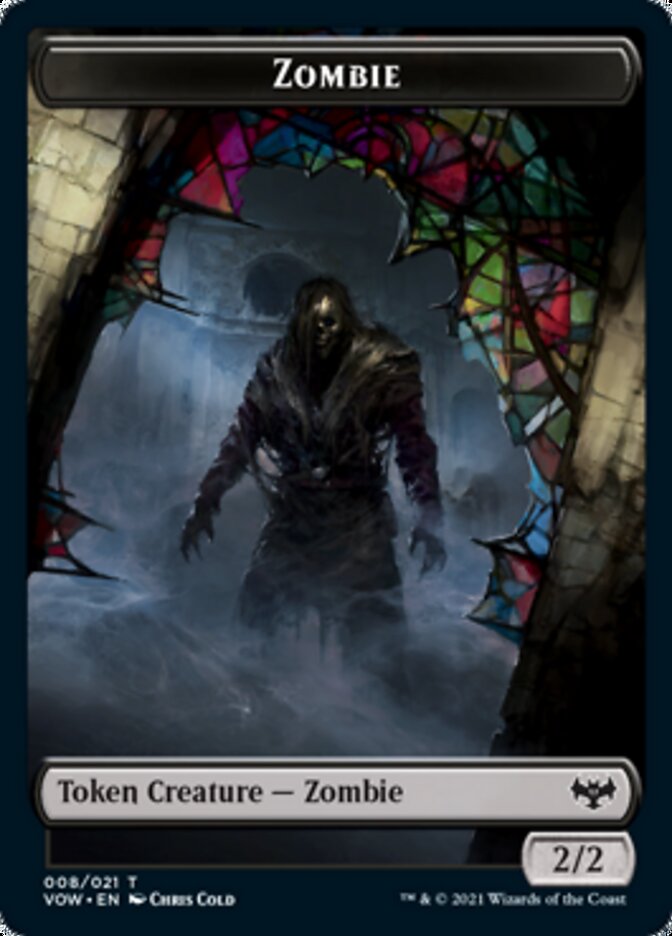 Zombie (008) // Dragon Illusion Double-Sided Token [Innistrad: Crimson Vow Tokens] - The Mythic Store | 24h Order Processing