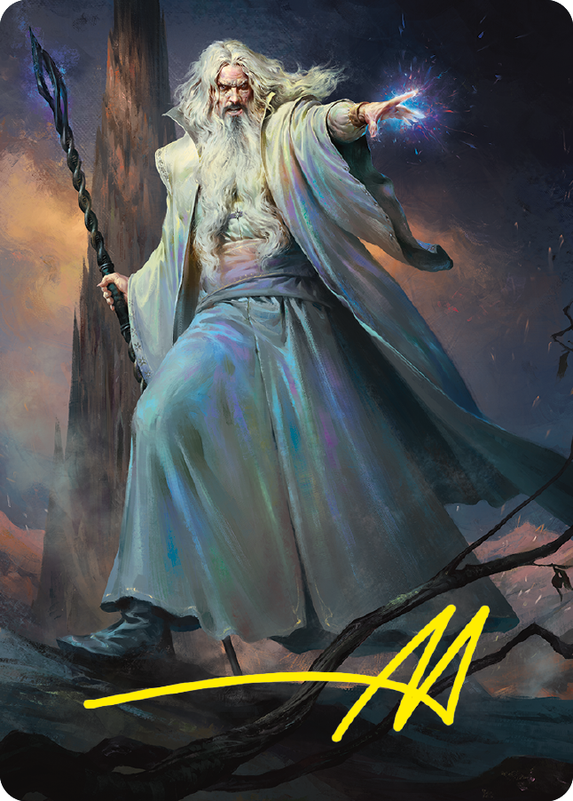 Saruman of Many Colors Art Card (Gold-Stamped Signature) [The Lord of the Rings: Tales of Middle-earth Art Series] - The Mythic Store | 24h Order Processing