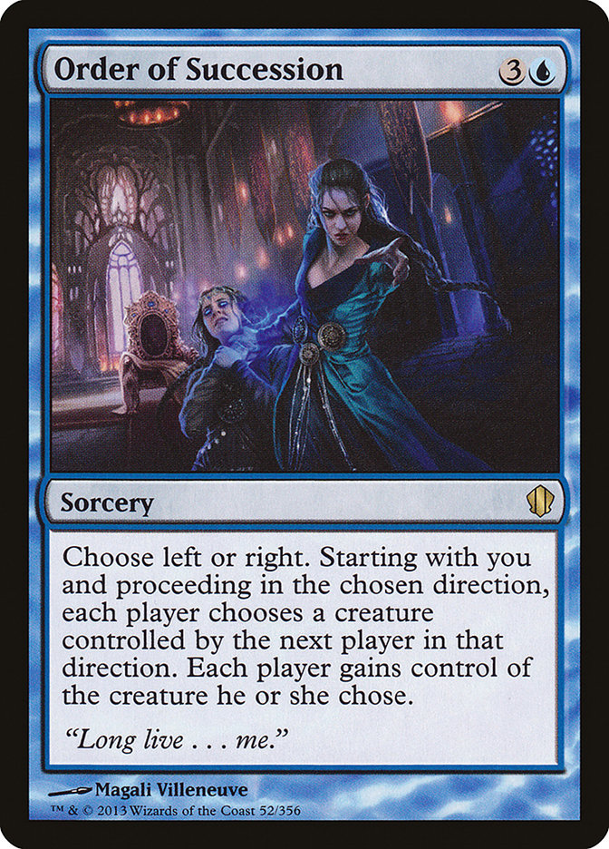 Order of Succession [Commander 2013] - The Mythic Store | 24h Order Processing