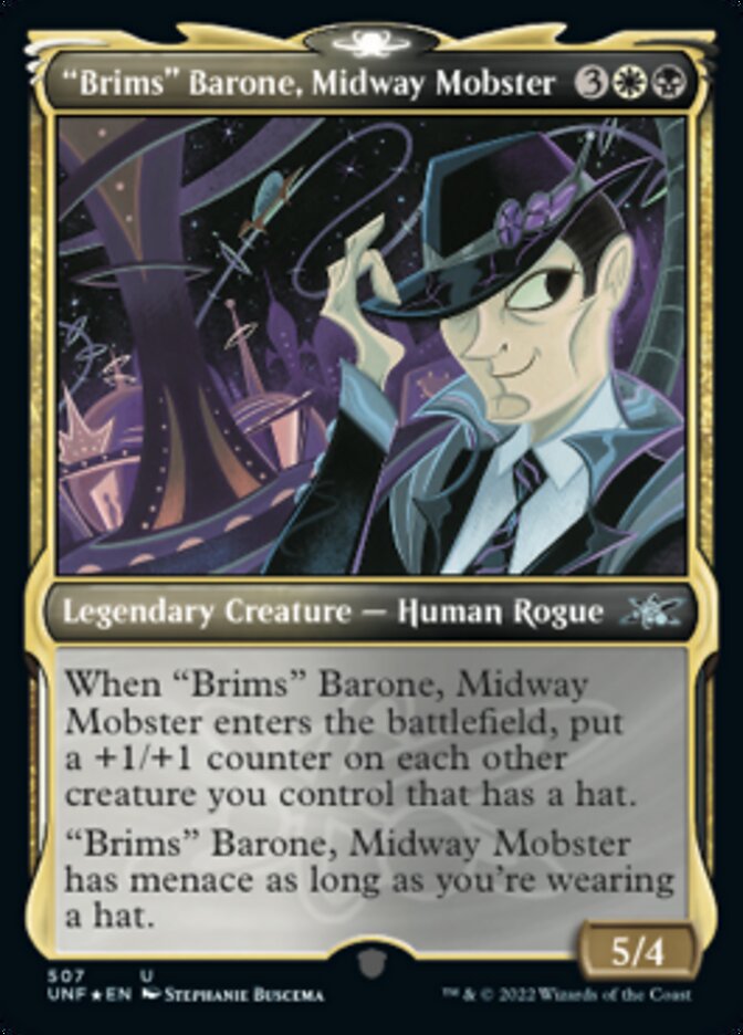 "Brims" Barone, Midway Mobster (Showcase) (Galaxy Foil) [Unfinity] - The Mythic Store | 24h Order Processing