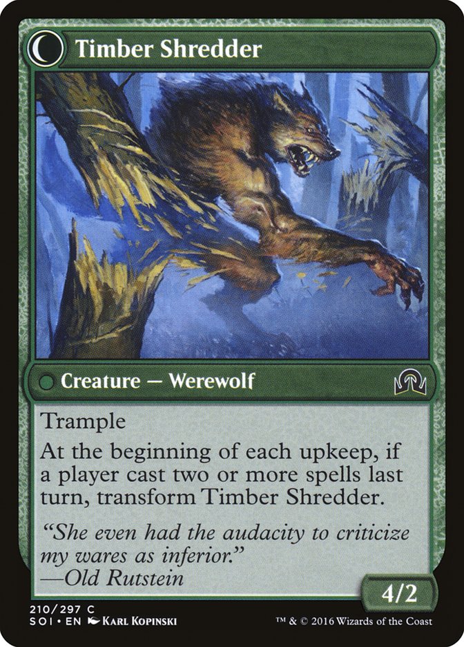 Hinterland Logger // Timber Shredder [Shadows over Innistrad] - The Mythic Store | 24h Order Processing