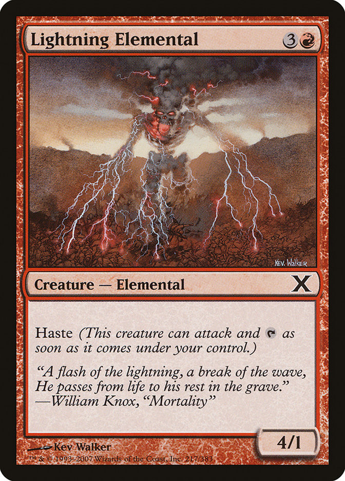 Lightning Elemental [Tenth Edition] - The Mythic Store | 24h Order Processing