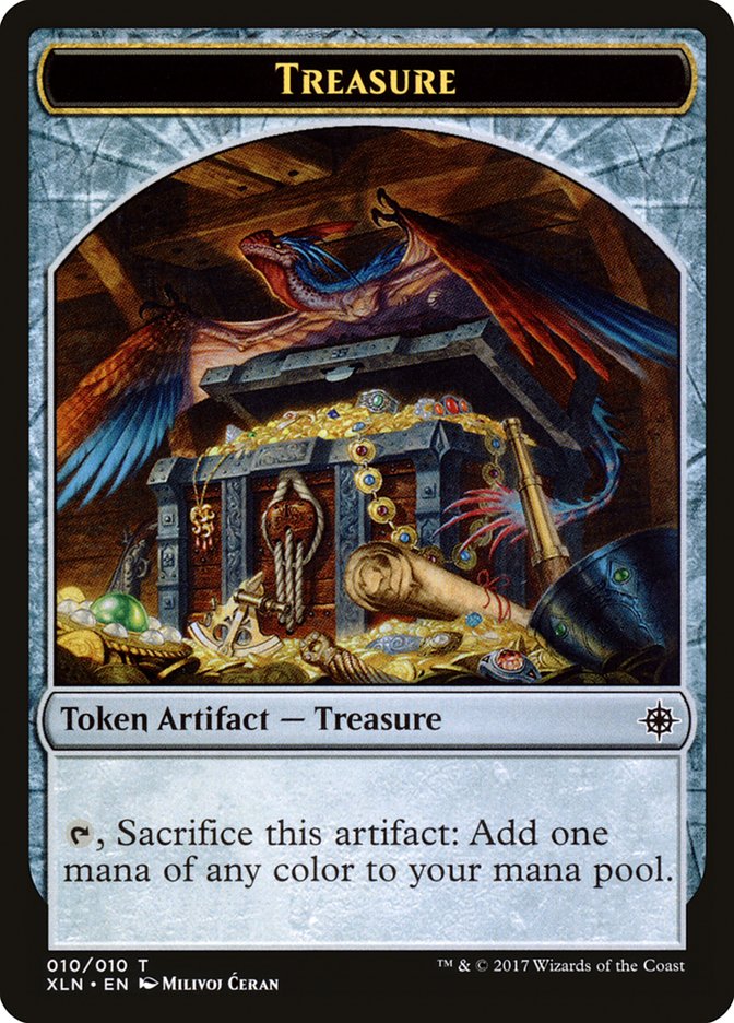 Saproling // Treasure (010) Double-Sided Token [Explorers of Ixalan Tokens] - The Mythic Store | 24h Order Processing