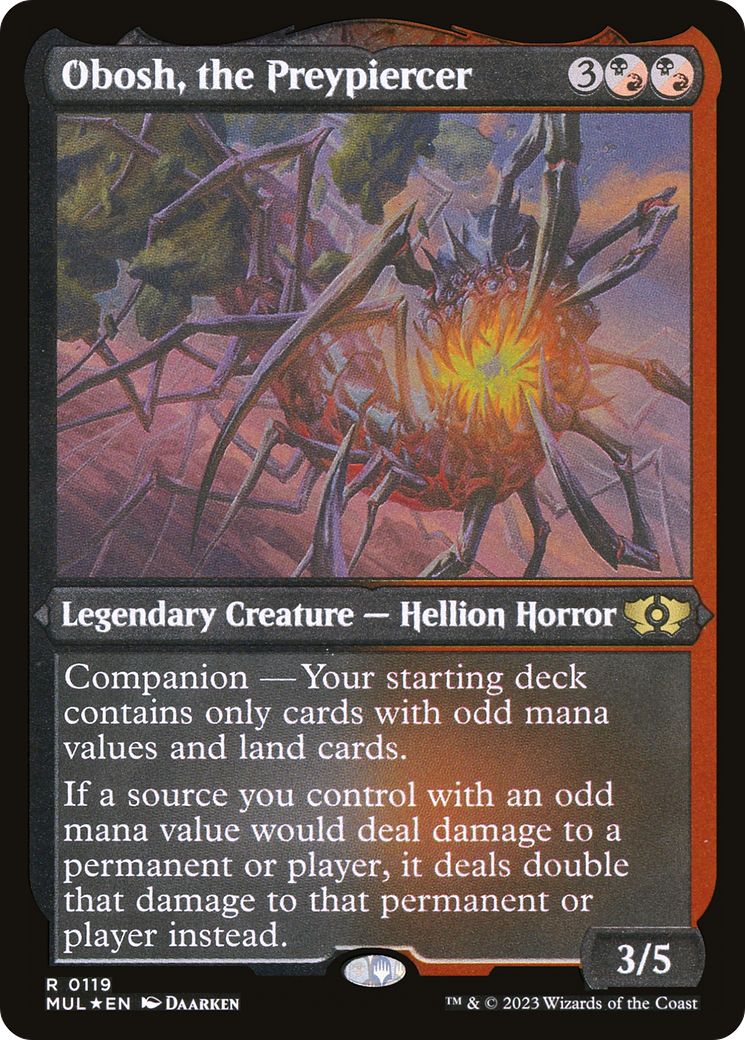 Obosh, the Preypiercer (Foil Etched) [Multiverse Legends] - The Mythic Store | 24h Order Processing