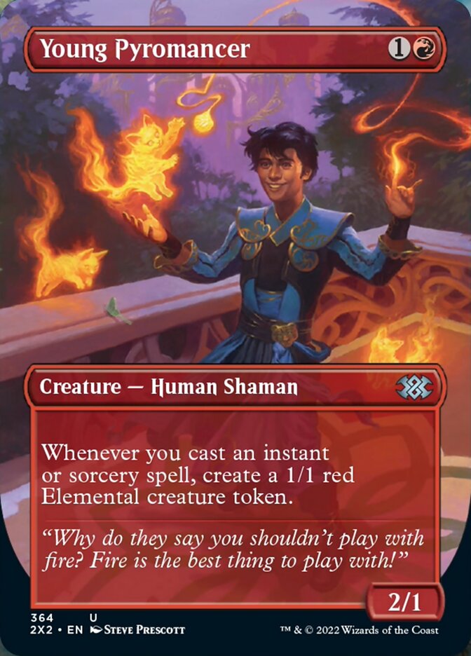 Young Pyromancer (Borderless Alternate Art) [Double Masters 2022] - The Mythic Store | 24h Order Processing