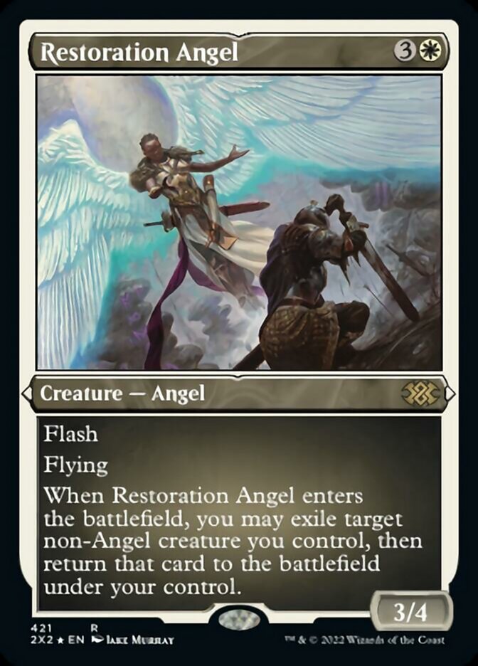 Restoration Angel (Foil Etched) [Double Masters 2022] - The Mythic Store | 24h Order Processing