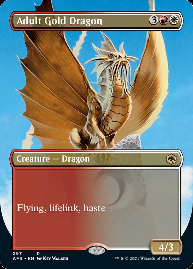Adult Gold Dragon (Borderless Alternate Art) [Dungeons & Dragons: Adventures in the Forgotten Realms] - The Mythic Store | 24h Order Processing