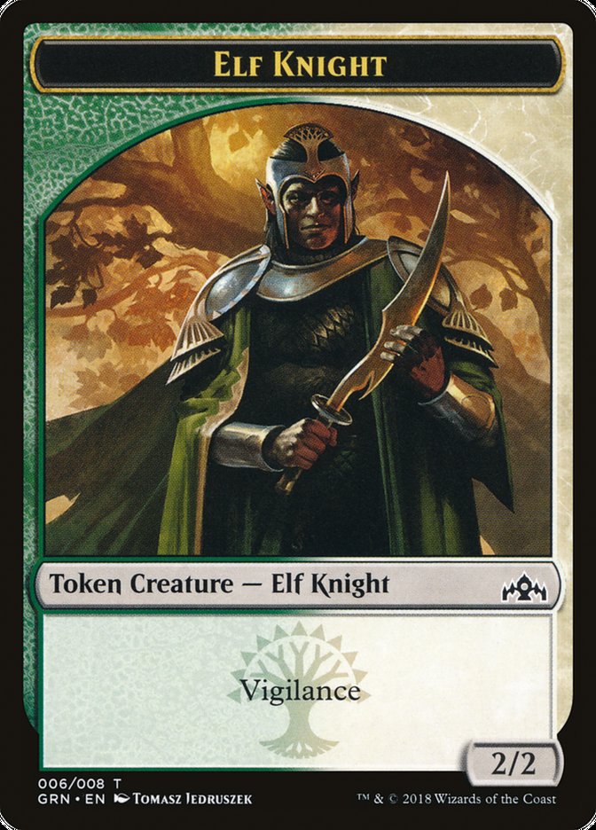 Saproling // Elf Knight Double-Sided Token [Guilds of Ravnica Guild Kit Tokens] - The Mythic Store | 24h Order Processing