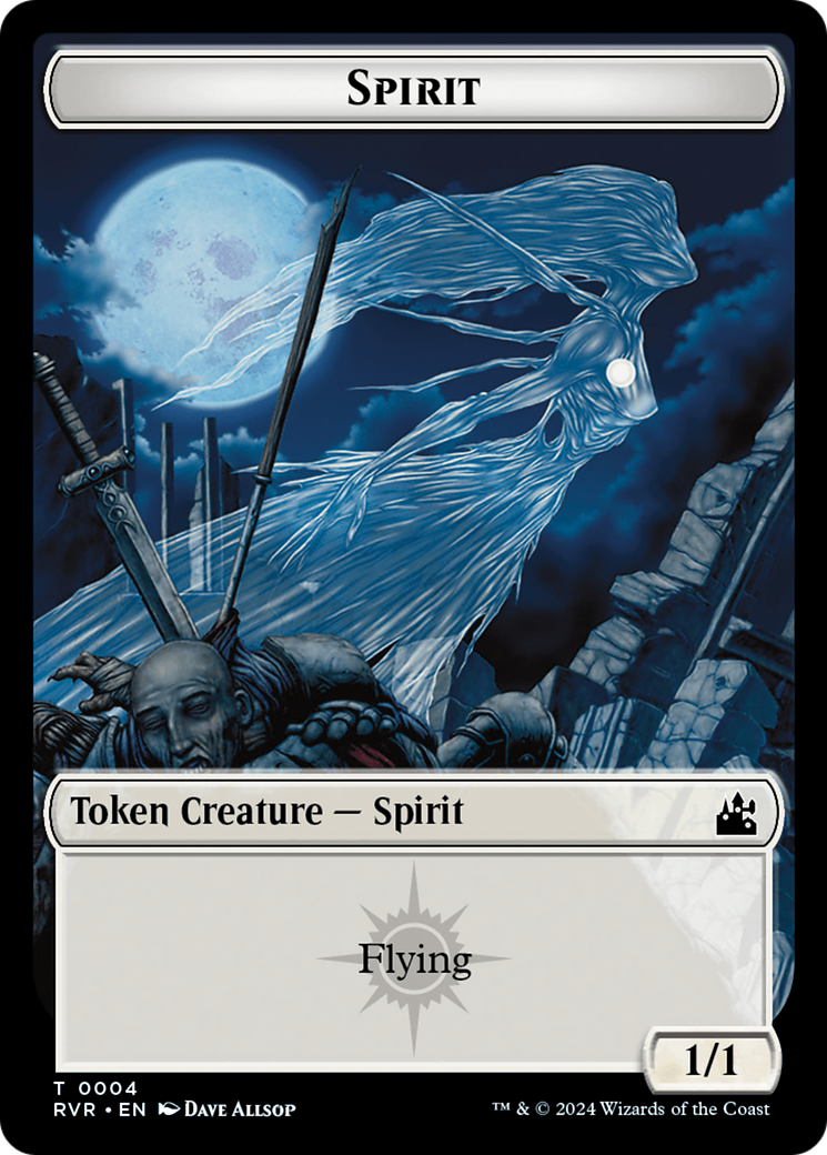 Elf Knight // Spirit (0004) Double-Sided Token [Ravnica Remastered Tokens] - The Mythic Store | 24h Order Processing