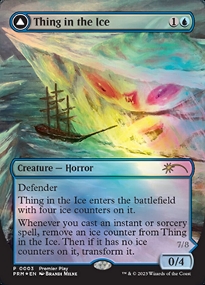 Thing in the Ice // Awoken Horror (Borderless Alternate Art) [Regional Championship Qualifiers 2023] - The Mythic Store | 24h Order Processing