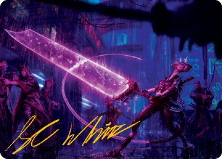 Enormous Energy Blade Art Card (Gold-Stamped Signature) [Kamigawa: Neon Dynasty Art Series] - The Mythic Store | 24h Order Processing