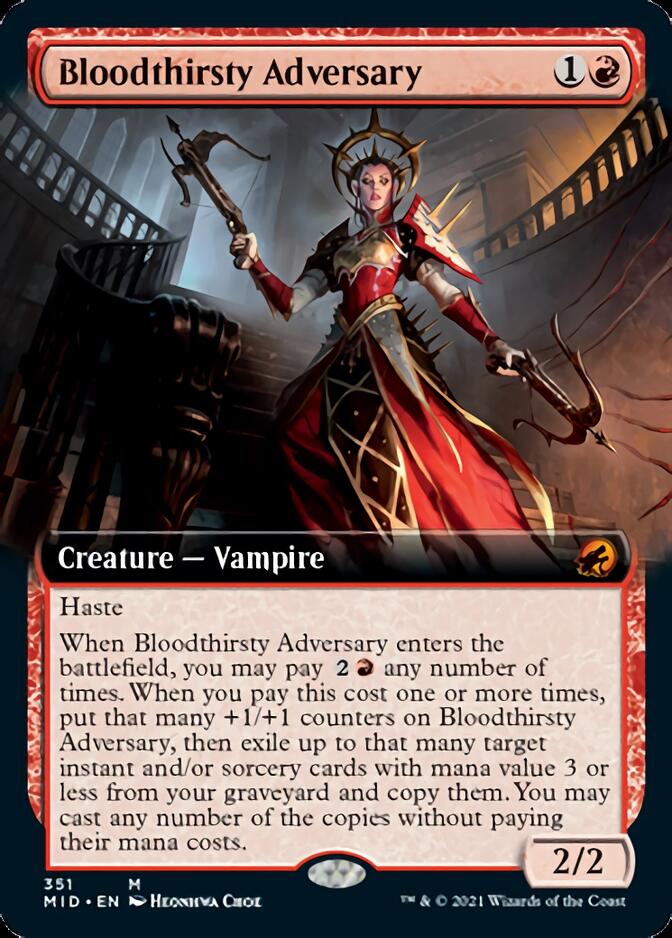 Bloodthirsty Adversary (Extended Art) [Innistrad: Midnight Hunt] - The Mythic Store | 24h Order Processing