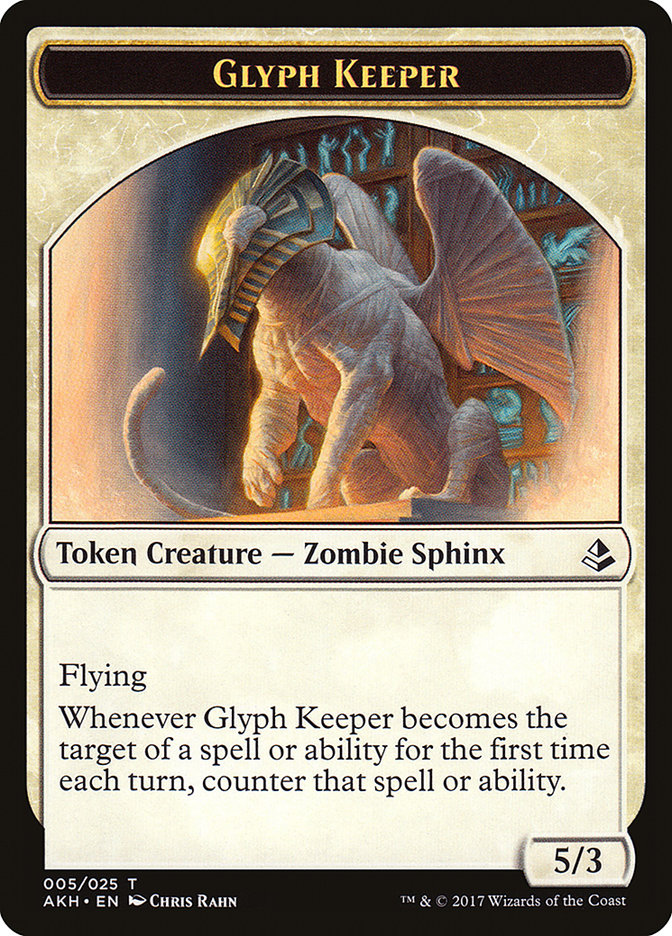 Glyph Keeper // Warrior Double-Sided Token [Amonkhet Tokens] - The Mythic Store | 24h Order Processing