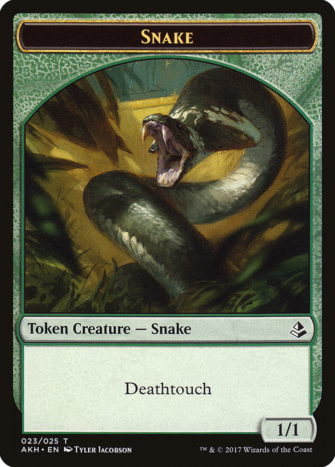 Trueheart Duelist // Snake Double-Sided Token [Amonkhet Tokens] - The Mythic Store | 24h Order Processing