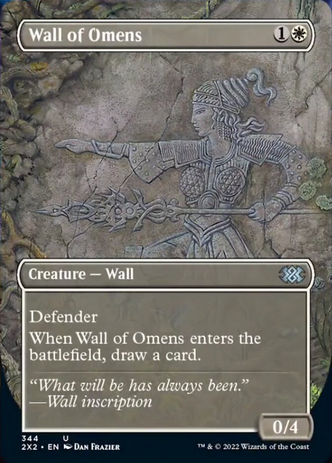 Wall of Omens (Borderless Alternate Art) [Double Masters 2022] - The Mythic Store | 24h Order Processing