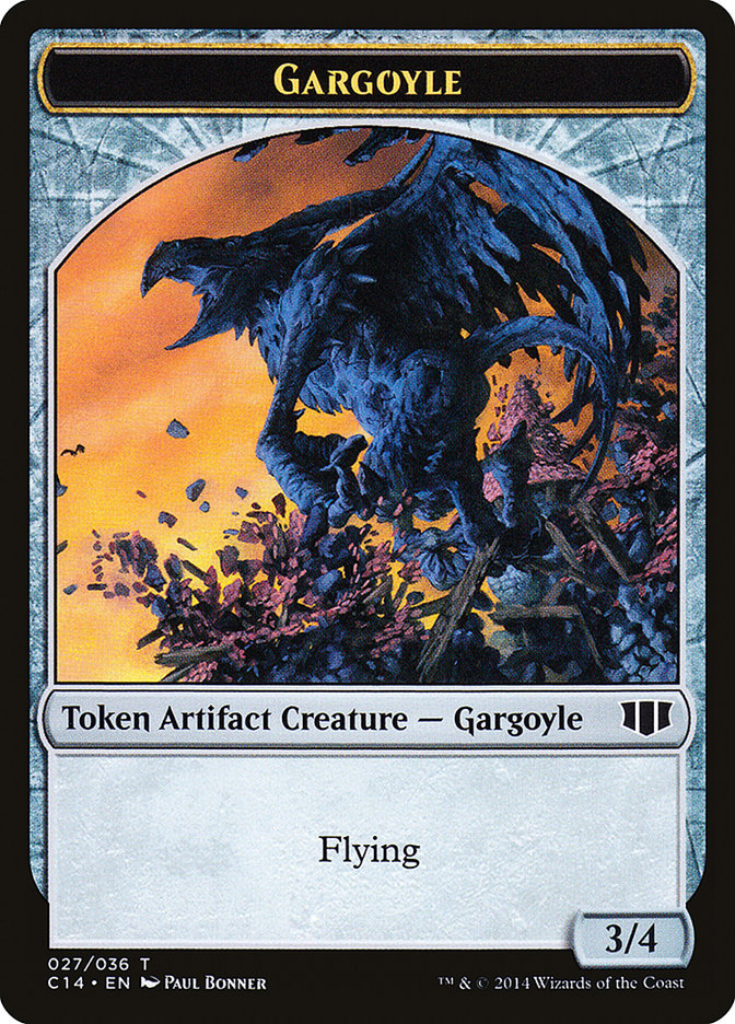Gargoyle // Elf Warrior Double-Sided Token [Commander 2014 Tokens] - The Mythic Store | 24h Order Processing