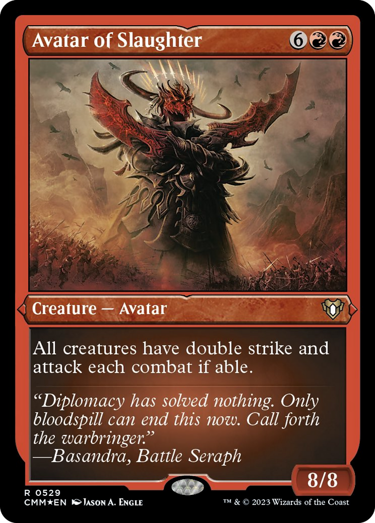 Avatar of Slaughter (Foil Etched) [Commander Masters] - The Mythic Store | 24h Order Processing