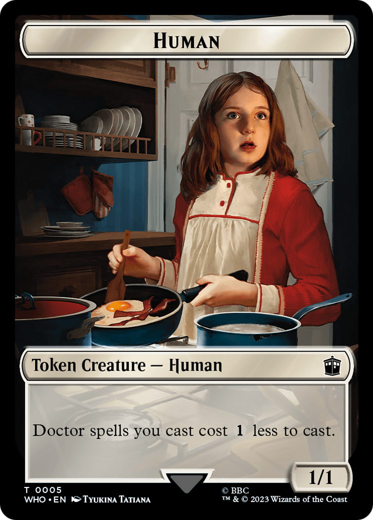 Human (0005) // Clue (0023) Double-Sided Token [Doctor Who Tokens] - The Mythic Store | 24h Order Processing