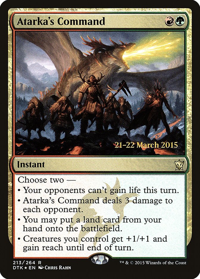 Atarka's Command [Dragons of Tarkir Prerelease Promos] - The Mythic Store | 24h Order Processing