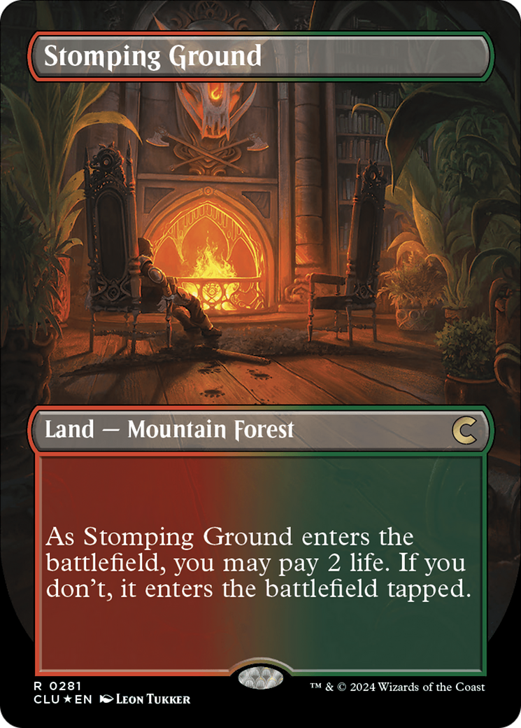 Stomping Ground (Borderless) [Ravnica: Clue Edition] - The Mythic Store | 24h Order Processing