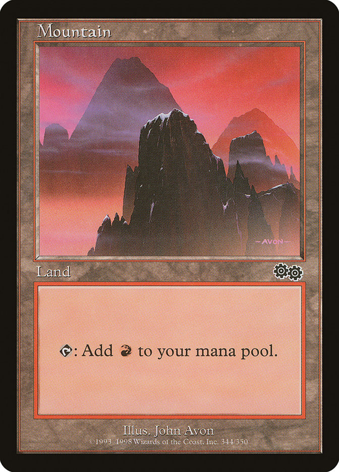 Mountain (344) [Urza's Saga] - The Mythic Store | 24h Order Processing