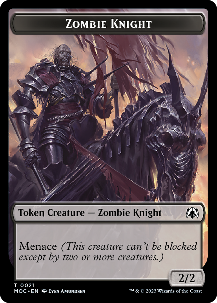 Zombie Knight // Human (6) Double-Sided Token [March of the Machine Commander Tokens] - The Mythic Store | 24h Order Processing