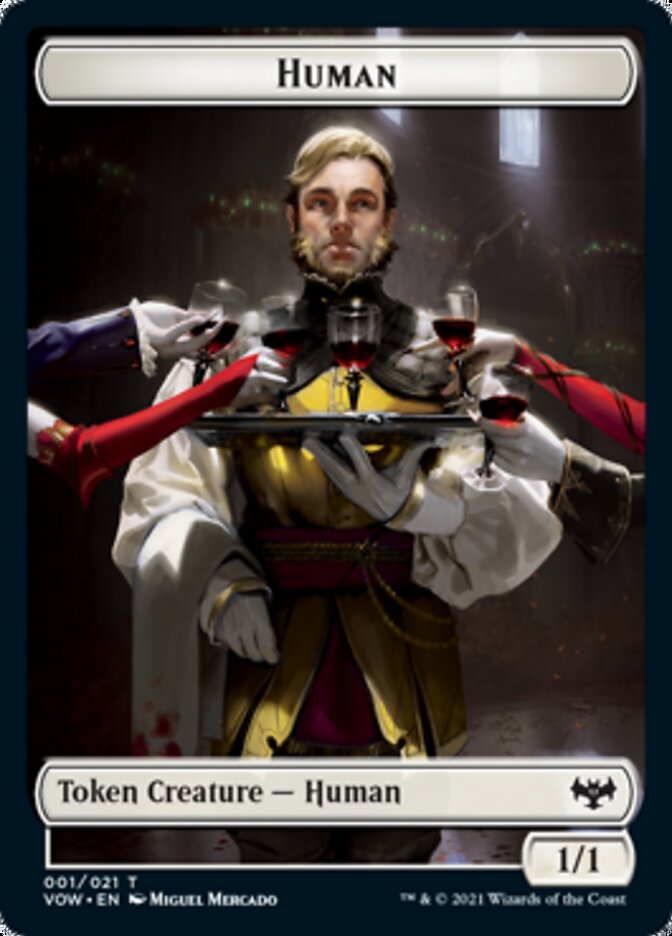 Human (001) // Vampire (007) Double-Sided Token [Innistrad: Crimson Vow Tokens] - The Mythic Store | 24h Order Processing