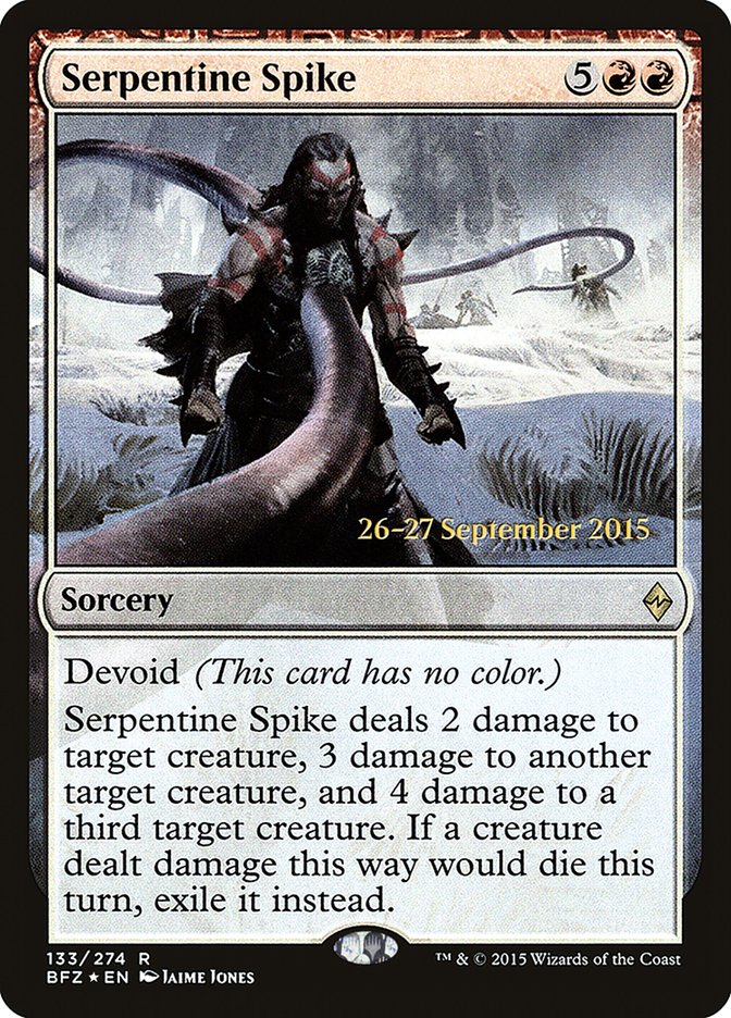 Serpentine Spike [Battle for Zendikar Prerelease Promos] - The Mythic Store | 24h Order Processing