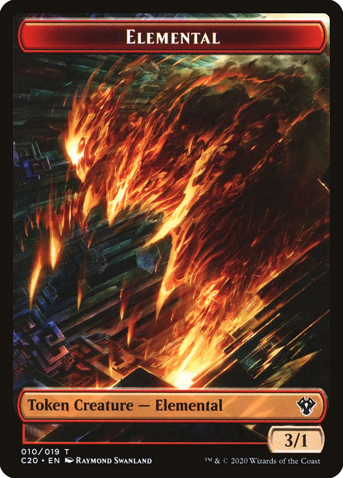 Angel // Elemental (010) Double-Sided Token [Commander 2020 Tokens] - The Mythic Store | 24h Order Processing