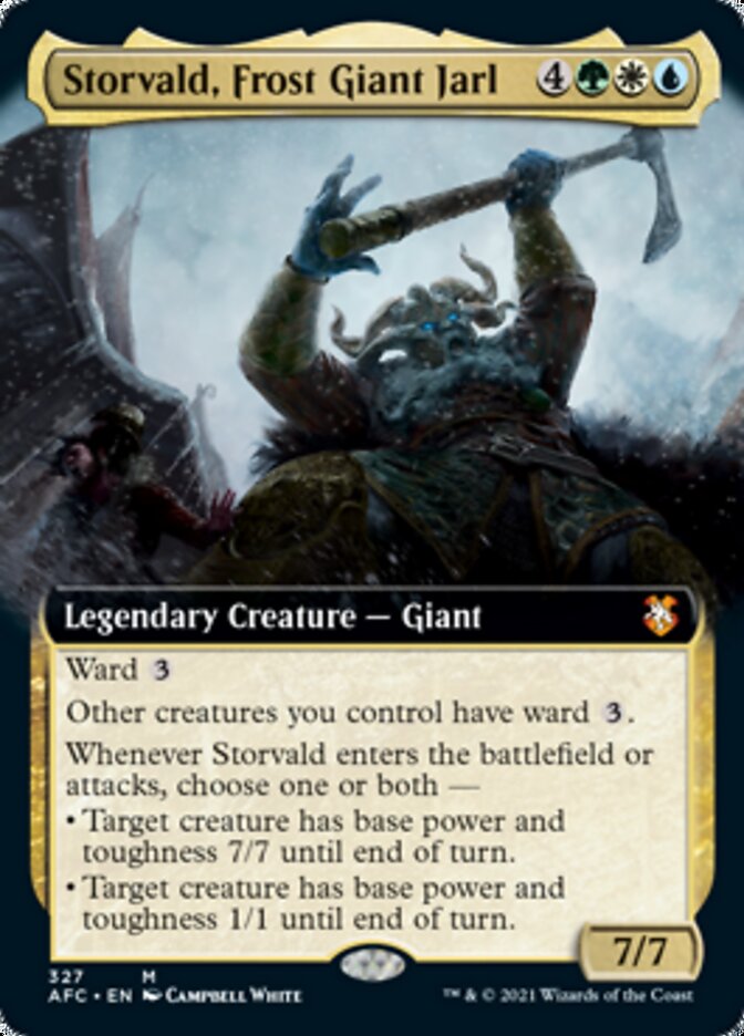 Storvald, Frost Giant Jarl (Extended Art) [Dungeons & Dragons: Adventures in the Forgotten Realms Commander] - The Mythic Store | 24h Order Processing