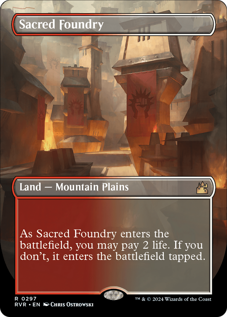 Sacred Foundry (Borderless) [Ravnica Remastered] - The Mythic Store | 24h Order Processing