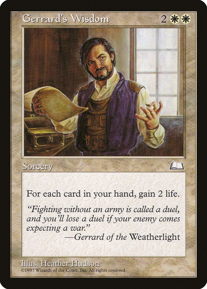Gerrard's Wisdom [Weatherlight] - The Mythic Store | 24h Order Processing
