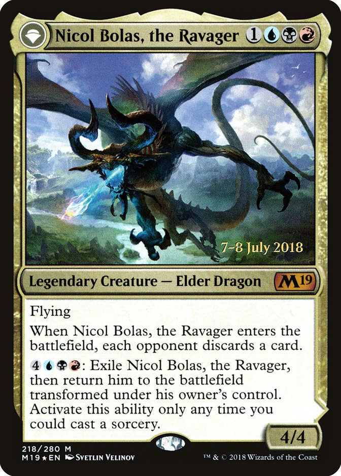 Nicol Bolas, the Ravager // Nicol Bolas, the Arisen [Core Set 2019 Prerelease Promos] - The Mythic Store | 24h Order Processing