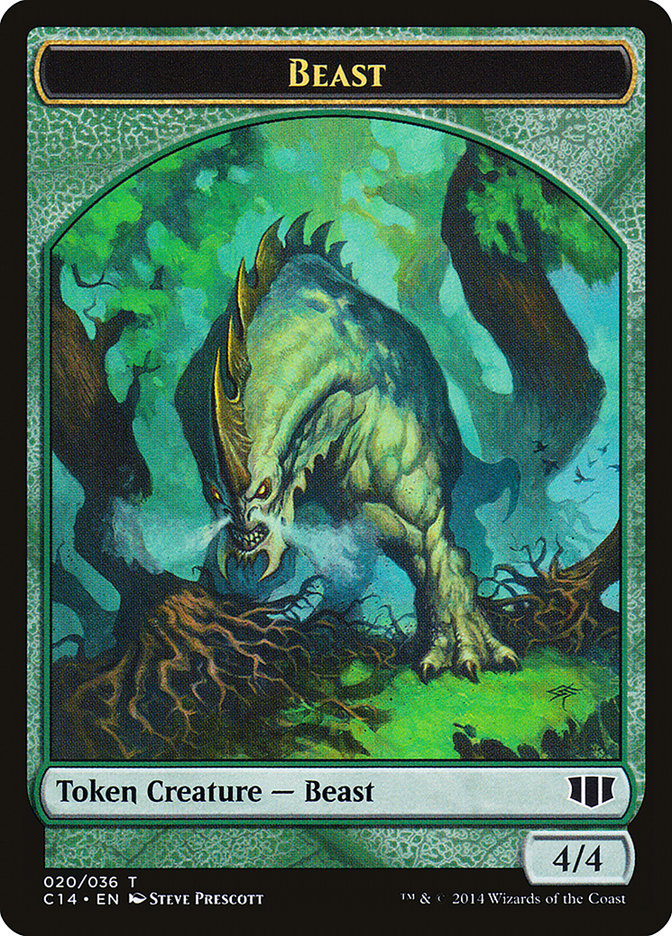 Elf Druid // Beast (020/036) Double-Sided Token [Commander 2014 Tokens] - The Mythic Store | 24h Order Processing
