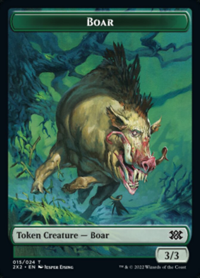 Boar // Spirit (008) Double-Sided Token [Double Masters 2022 Tokens] - The Mythic Store | 24h Order Processing
