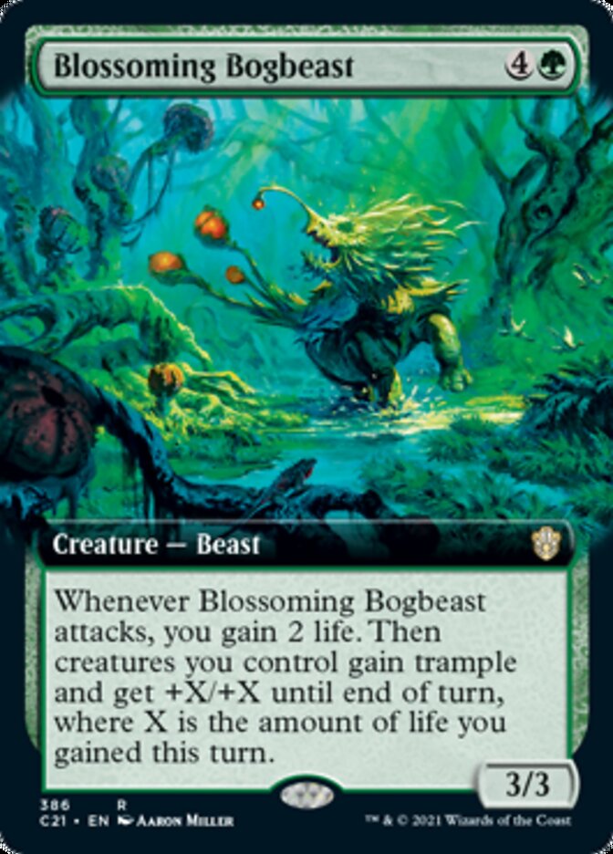 Blossoming Bogbeast (Extended Art) [Commander 2021] - The Mythic Store | 24h Order Processing