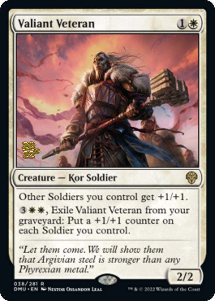 Valiant Veteran [Dominaria United Prerelease Promos] - The Mythic Store | 24h Order Processing