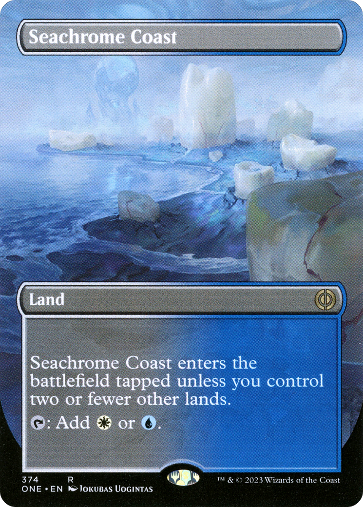 Seachrome Coast (Borderless Alternate Art) [Phyrexia: All Will Be One] - The Mythic Store | 24h Order Processing