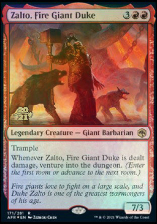 Zalto, Fire Giant Duke [Dungeons & Dragons: Adventures in the Forgotten Realms Prerelease Promos] - The Mythic Store | 24h Order Processing