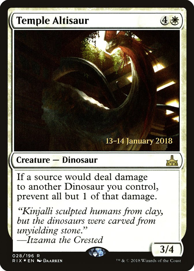 Temple Altisaur [Rivals of Ixalan Prerelease Promos] - The Mythic Store | 24h Order Processing