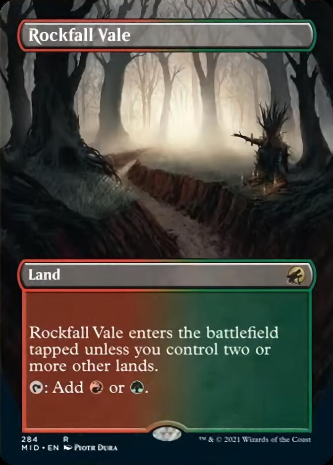 Rockfall Vale (Borderless Alternate Art) [Innistrad: Midnight Hunt] - The Mythic Store | 24h Order Processing